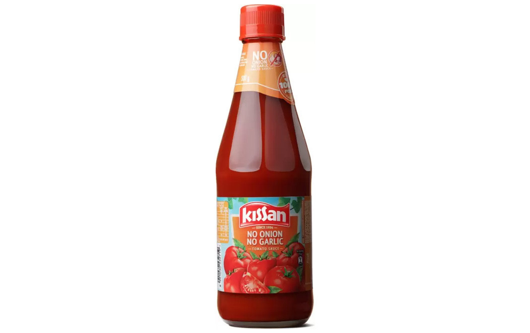 Kissan No Onion No Garlic Tomato Sauce   Glass Bottle  500 grams